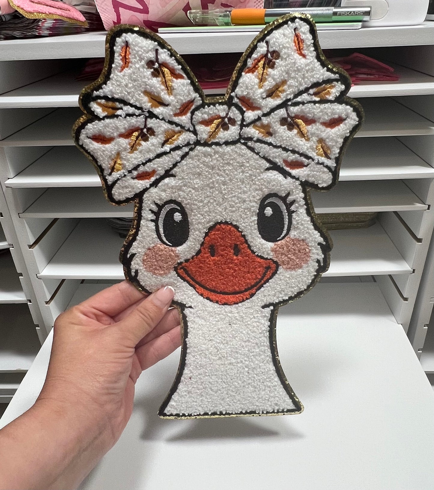 Sweet Goose Coquette - Chenille Patch - Ready to Press