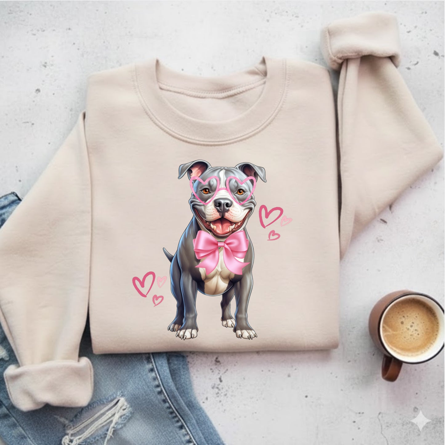 Pitbull Pink Coquette- DTF