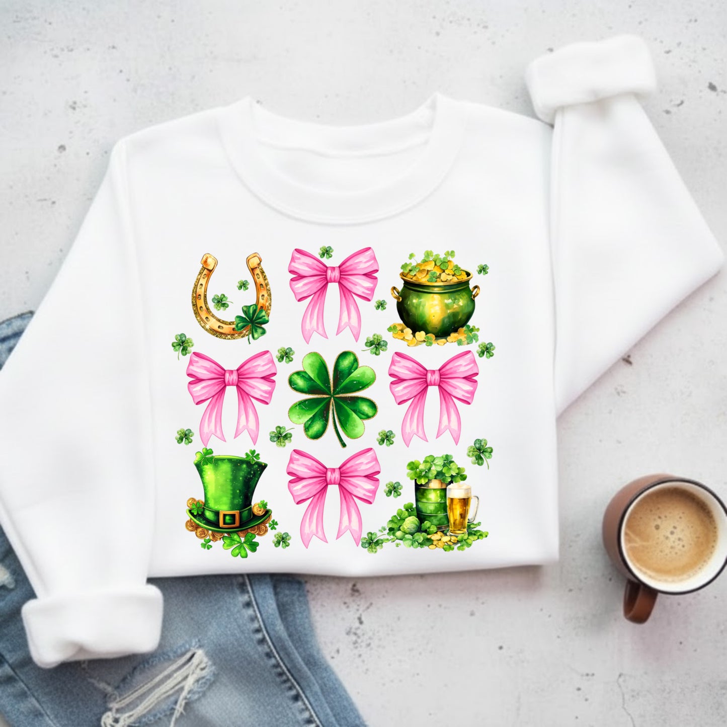 St Patrick Day Coquette Bow - DTF