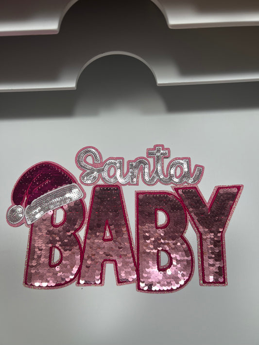 Santa Baby- Sequin Patch - Ready to Press