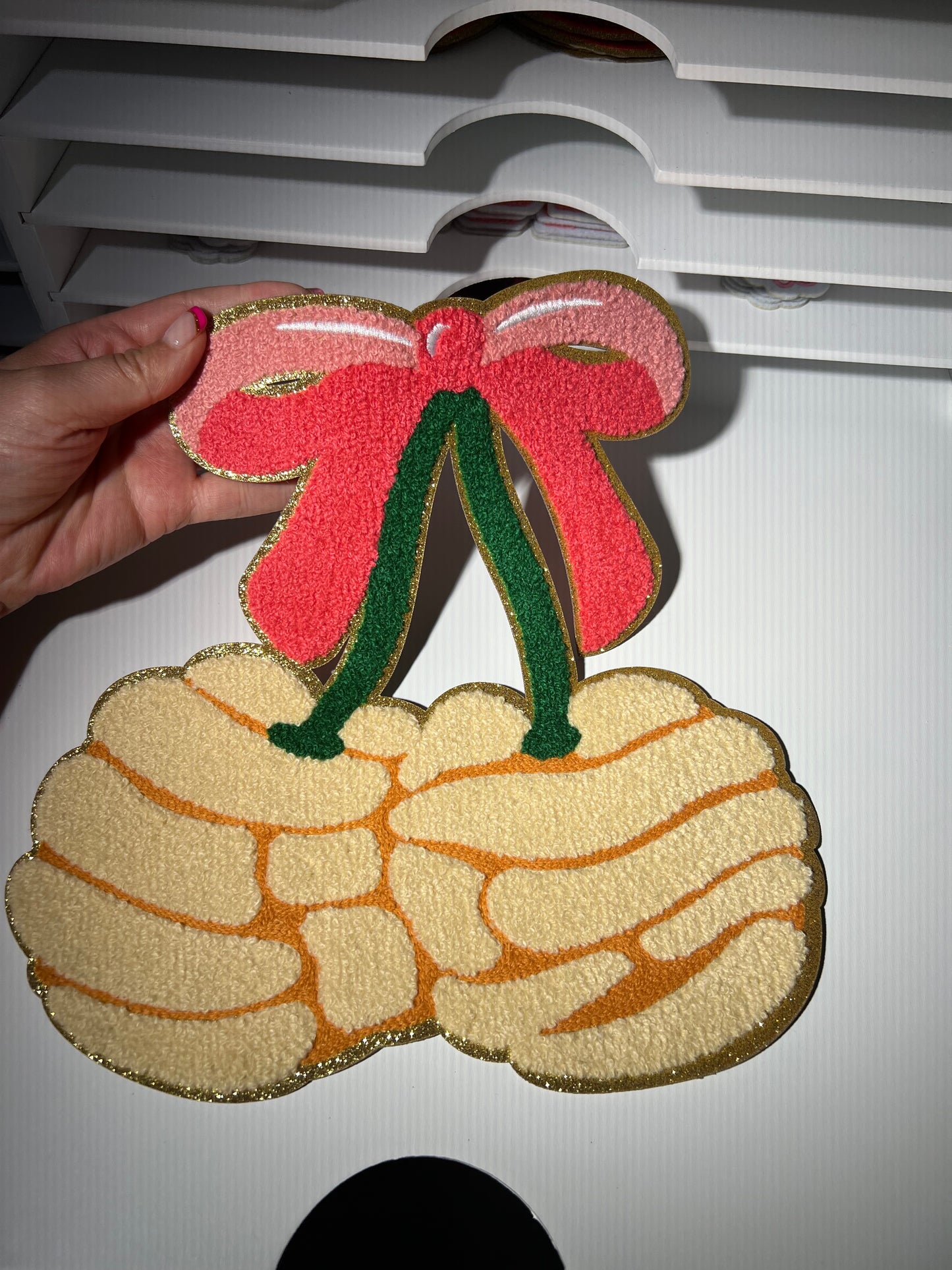 Conchita Cherries - Chenille Patch - Ready to Press