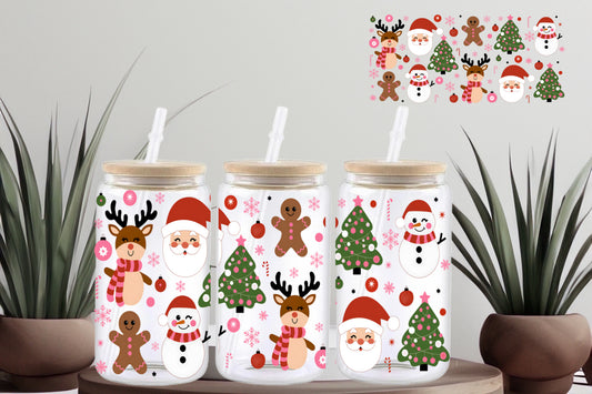 Christmas Santa Cup Wrap - 16oz