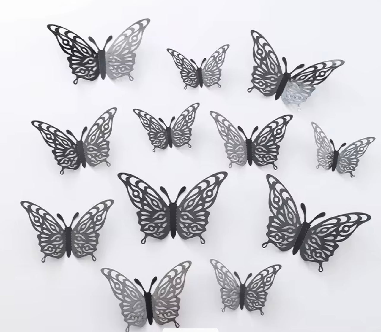 3D Mariposas - Black