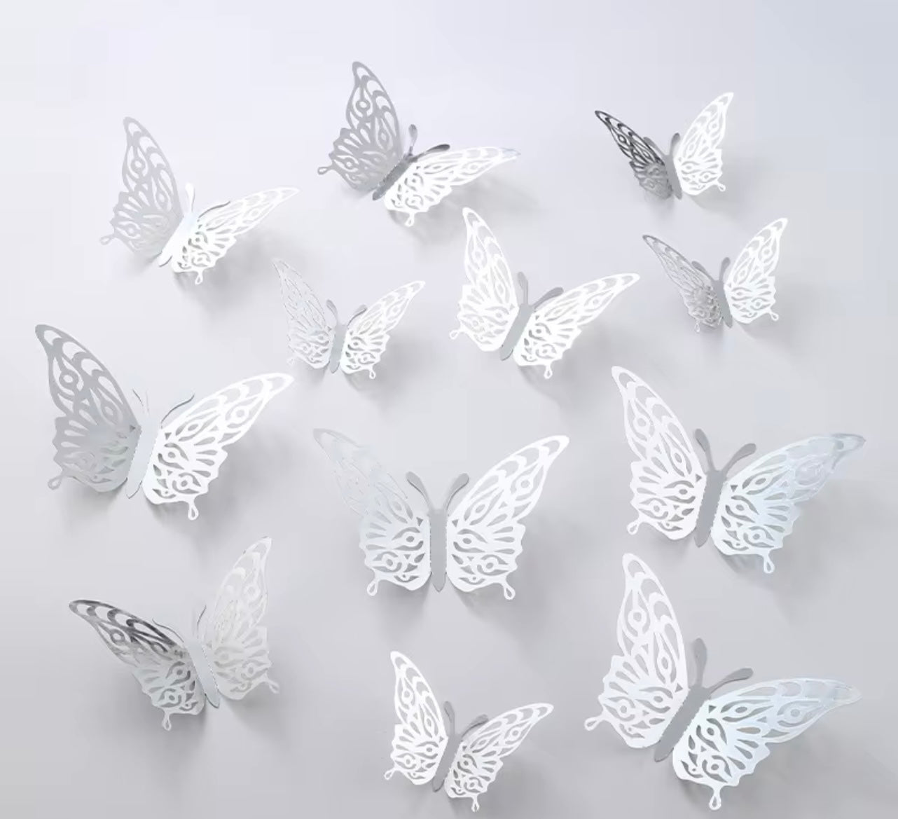 3D Mariposas - Silver
