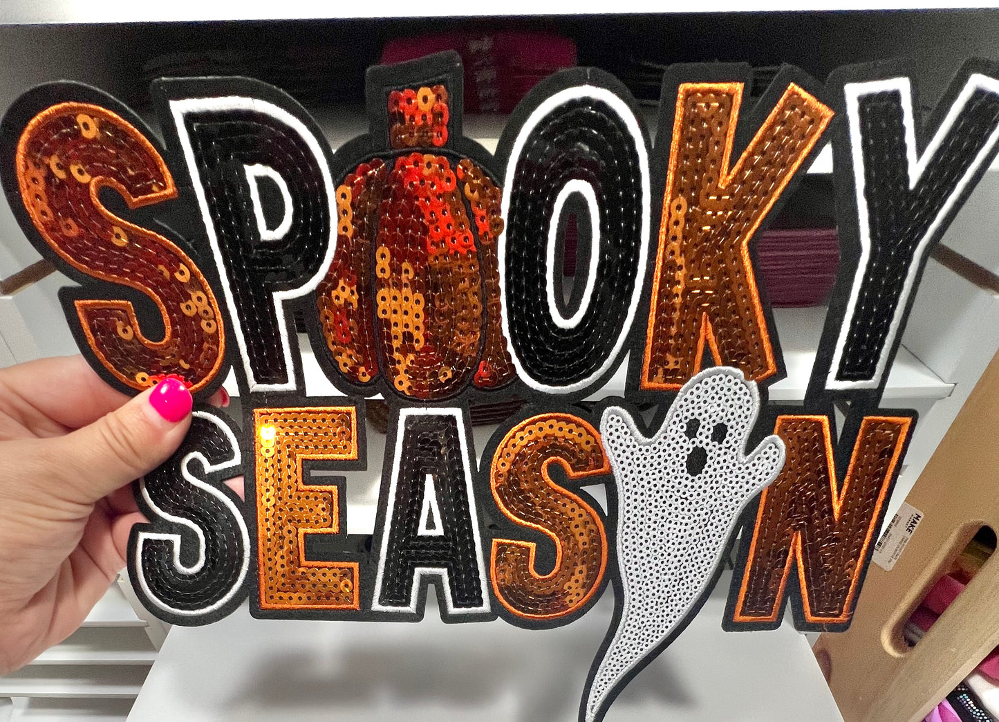 Spooky Season- Sequin Patch - Ready to Press