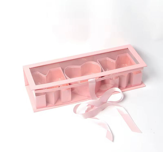 Mom Letter Shape Flower Gift Box