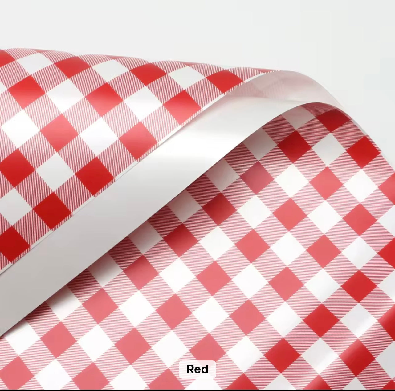 Red gingham Print Korean Paper