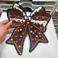 Gingerbread Christmas Bow- Ready to Press Sequin Patch