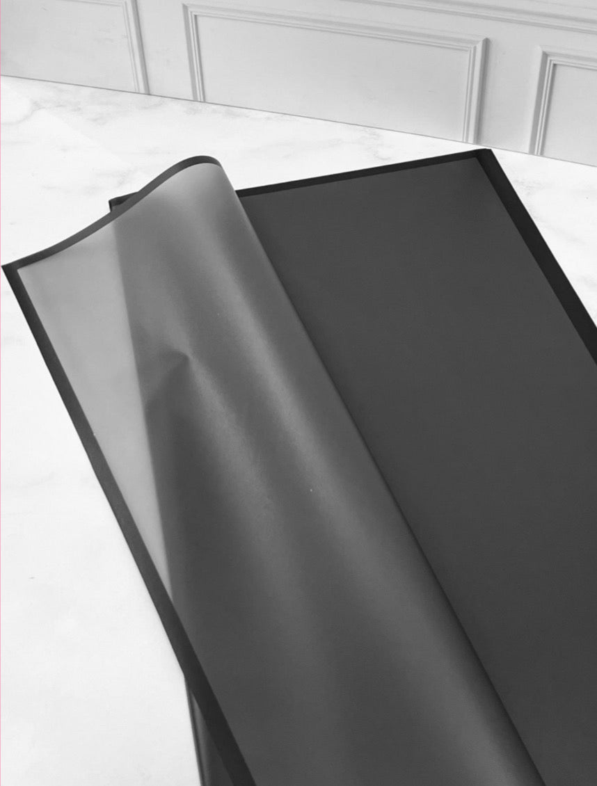 Transparent Solid Color Black Edge Korean Paper