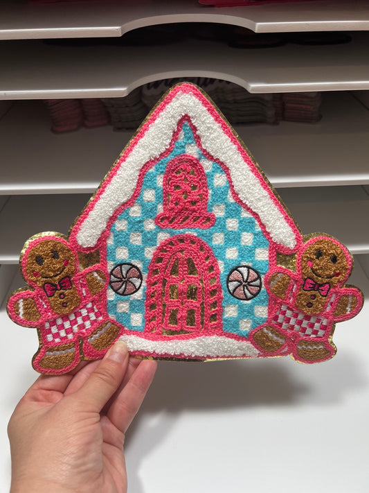 Gingerbread House - Chenille Patch - Ready to Press