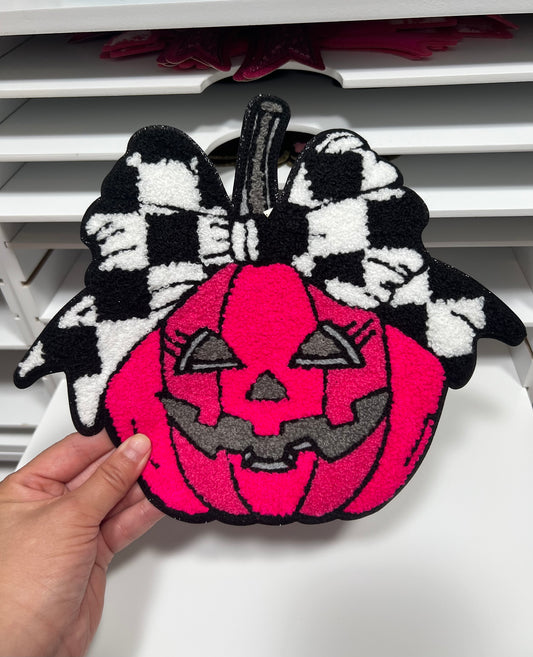 Pink Pumpkin - Chenille Patch - Ready to Press