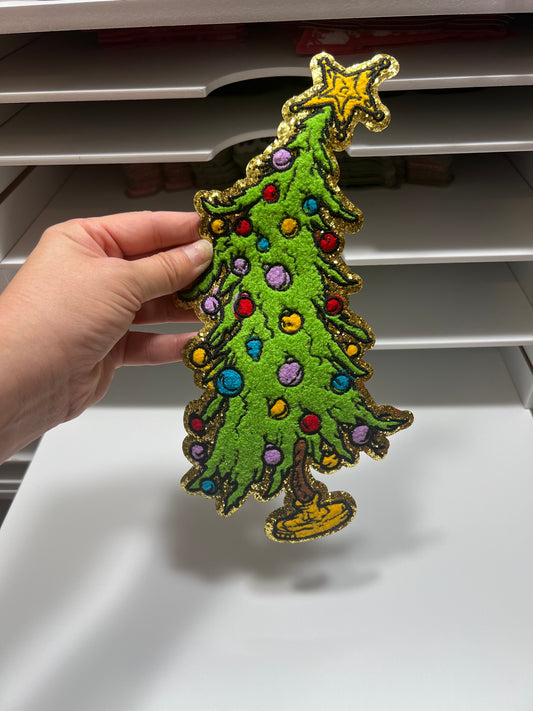Holiday Tree - Chenille Patch - Ready to Press