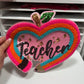Teacher Heart- Chenille Patch - Ready to Press