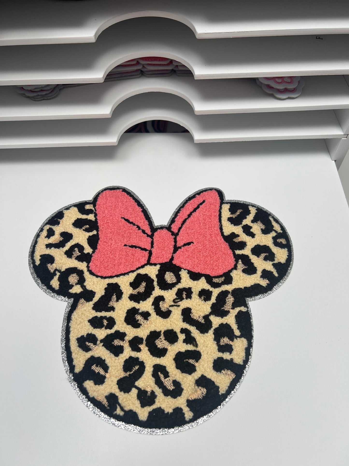 Cheetah Mouse - Chenille Patch - Ready to Press
