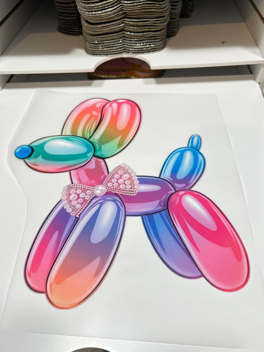 Watercolor Balloon Dog