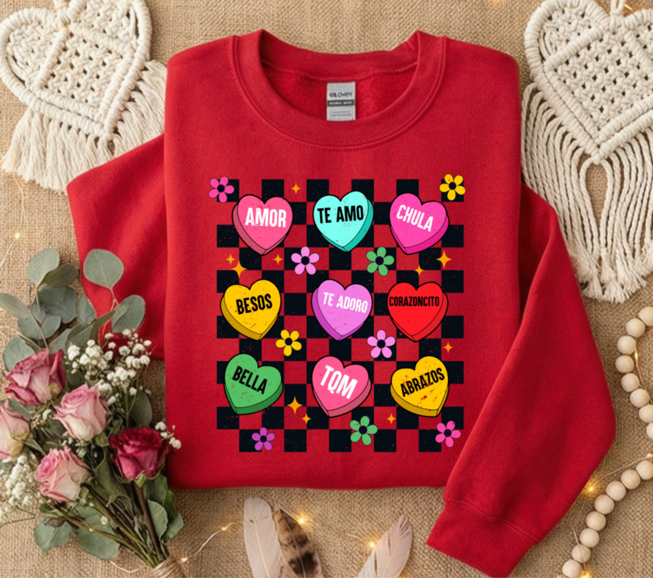 Spanish Valentine Hearts - DTF