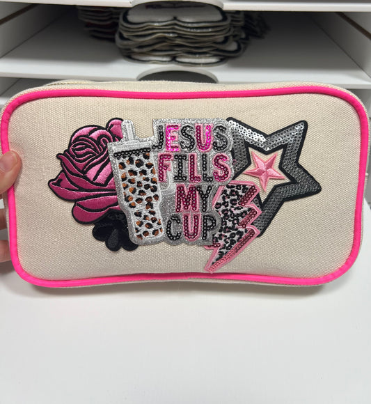 Jesus Fills My Cup - Cosmetic Bag