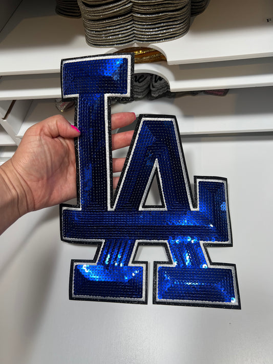 Blue LA - Sequin Patch - Ready to Press