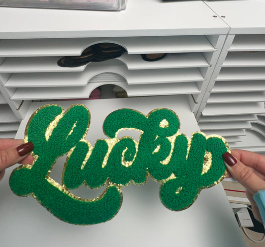 Lucky  - Ready to Press Chenille Patch