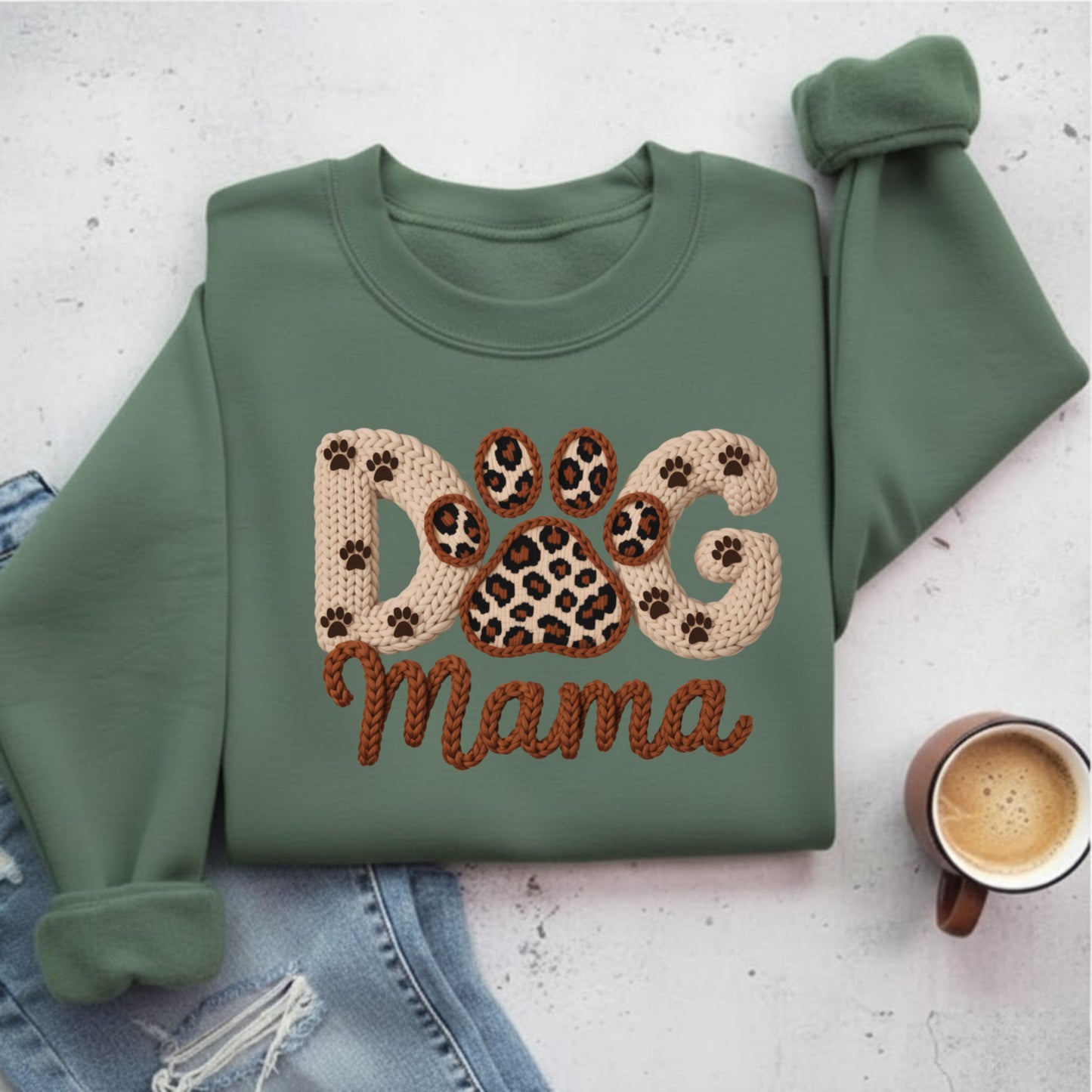 Dog Mama Leopard Yarn- DTF