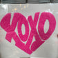 Xoxo Pink Heart- FLUFFY Iron On Patch