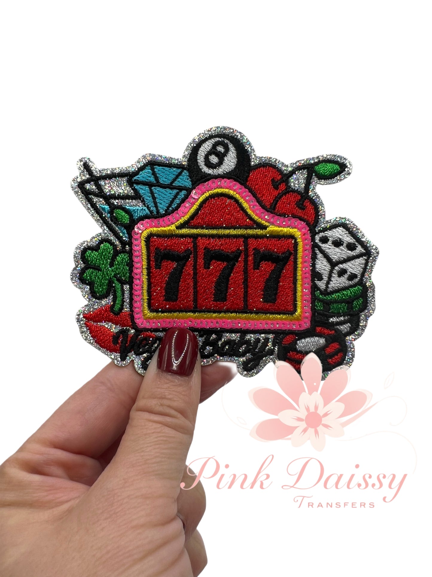 Vegas Baby 8 Ball Dice Slot - Sequin Patch