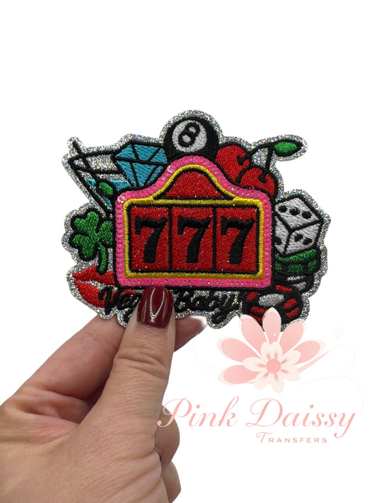 Vegas Baby 8 Ball Dice Slot - Sequin Patch