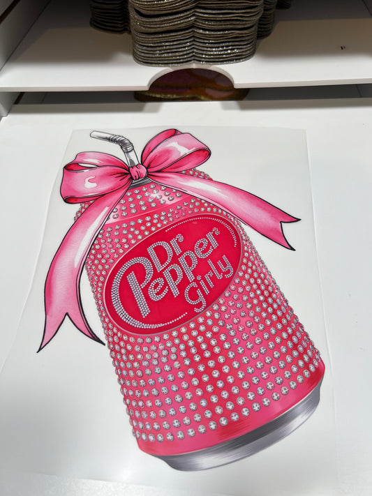 Dr Pepper Girly Rhinestone Coquette