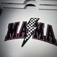 Mama Checkered Lightning - Chenille Patch - Ready to Press