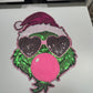 Bubblegum Grinch- Ready to Press Sequin Patch