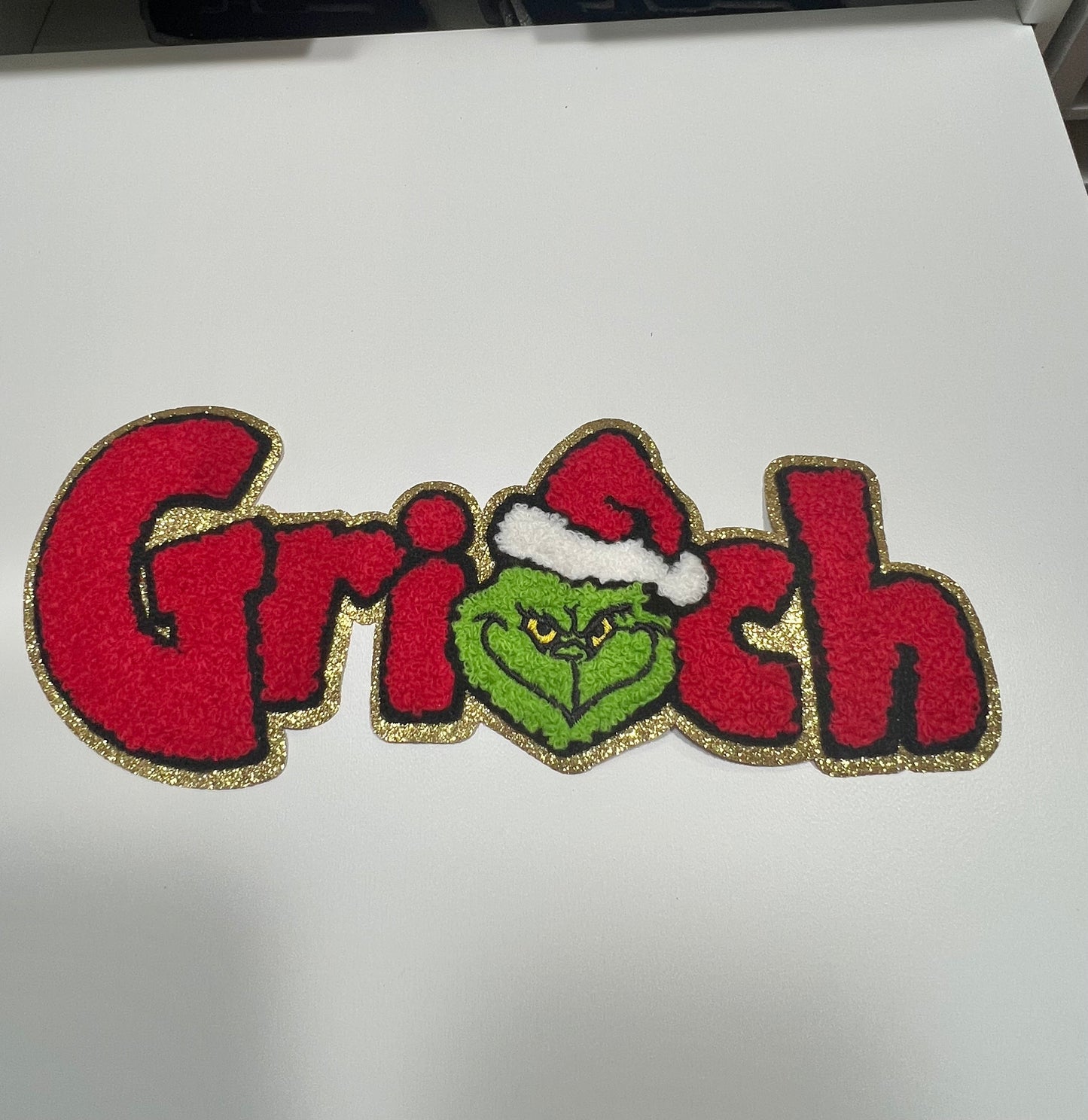 Red Grinch - Ready to Press Chenille Patch