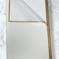 White Solid Color Gold Edge Korean Paper