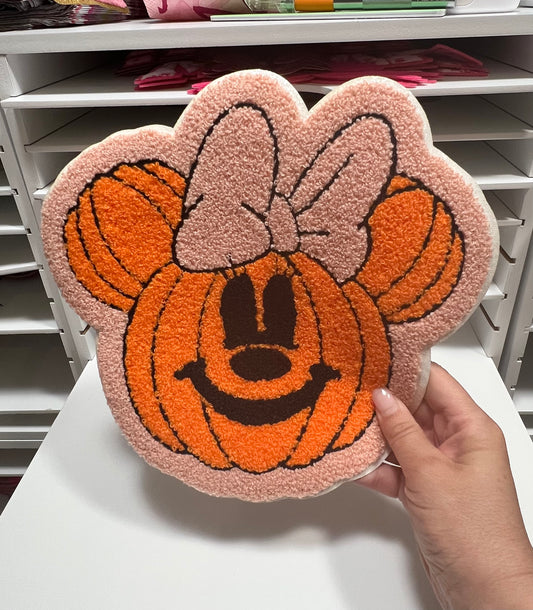 Pumkin Mouse Coquette- Chenille Patch - Ready to Press