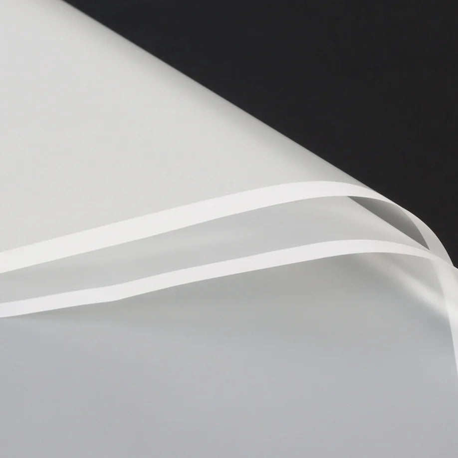 Transparent Solid Color White Edge Korean Paper