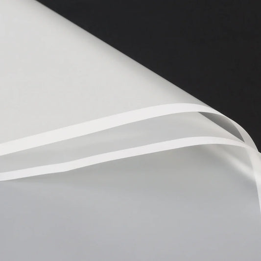 Transparent Solid Color White Edge Korean Paper