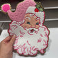 Pink Santa - Chenille Patch - Ready to Press