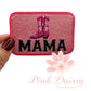Pink Mama Boot - Embroidered Patch