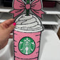 Coquette Pink Starbucks Cup- Chenille Patch - Ready to Press