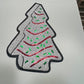 White Christmas Tree Cake- Ready to Press Sequin Patch