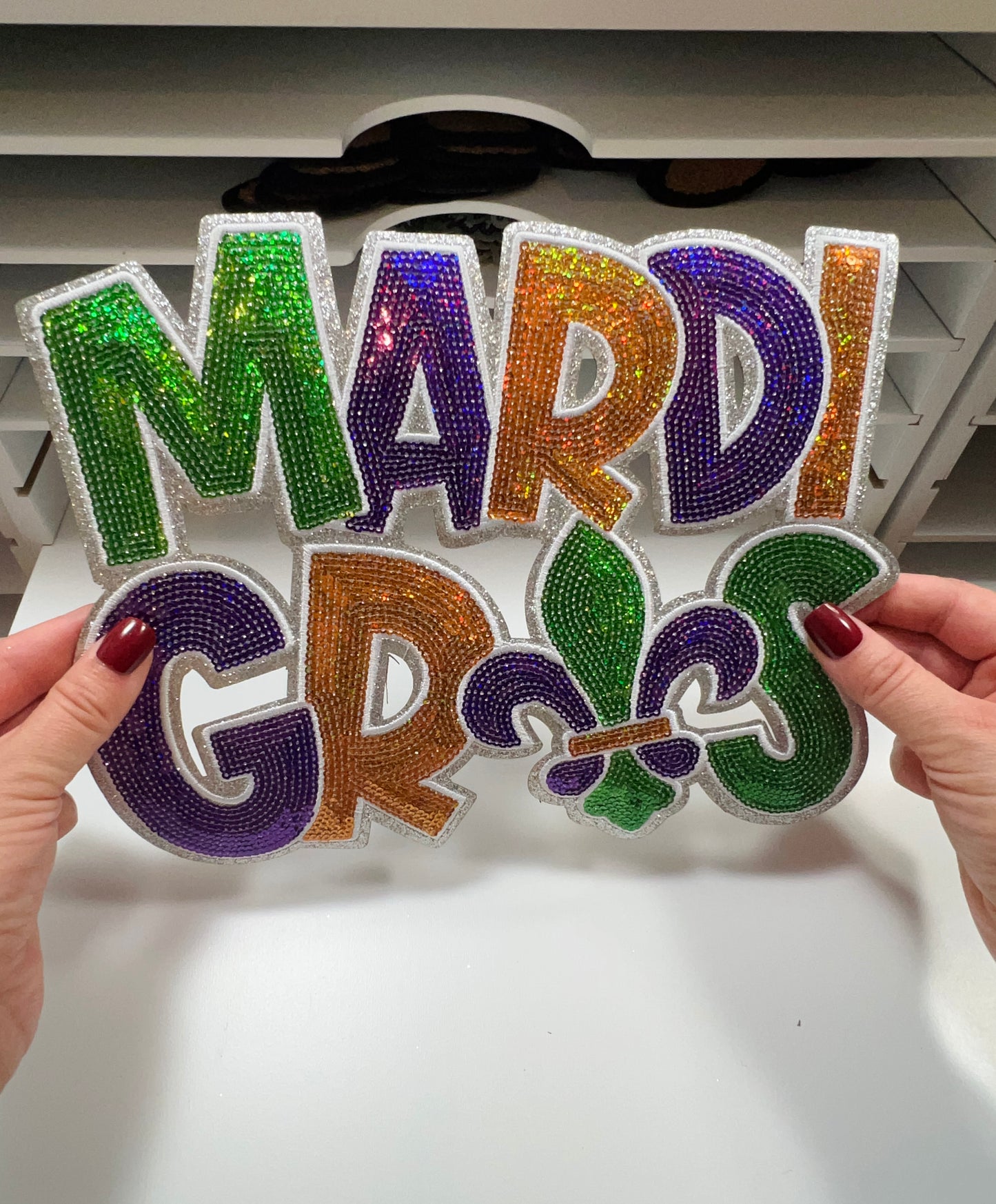 Mardi Gras - Ready to Press Sequin Patch