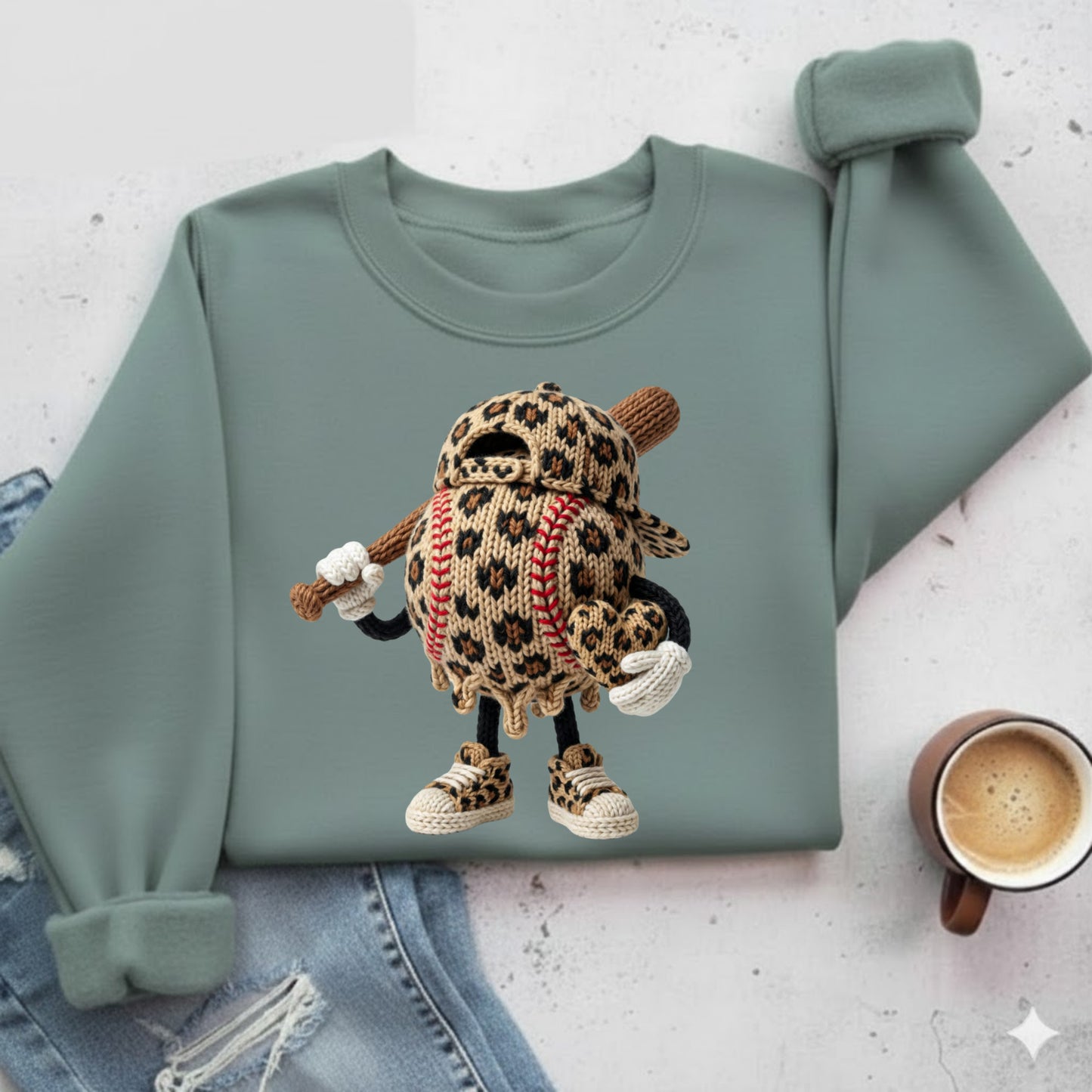 Baseball Leopard Yarn- DTF