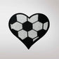 Soccer Print Heart- Embroidered Patch