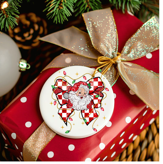 Santa UV Ornament Decal - 2.5”