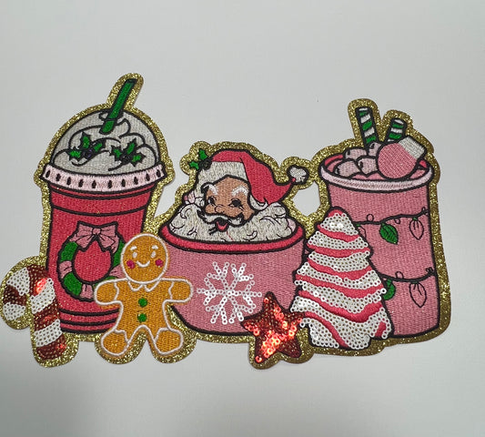 Santa’s Sweet Treats - Ready to Press Sequin Patch