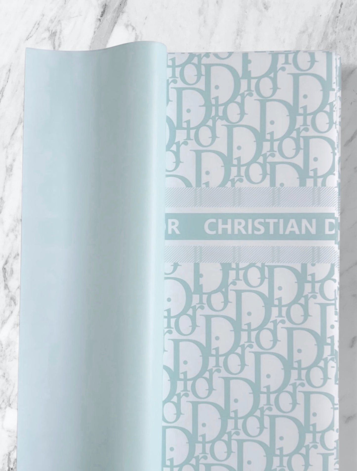 Blue  & White Dr Print Korean Paper