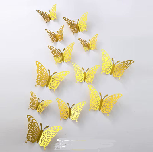 3D Mariposas - Gold