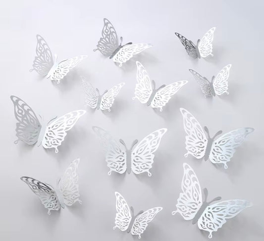 3D Mariposas - Silver