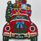 Vintage Christmas Car - Ready to Press Chenille Patch