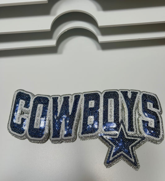 Cowboys- Sequin Patch - Ready to Press