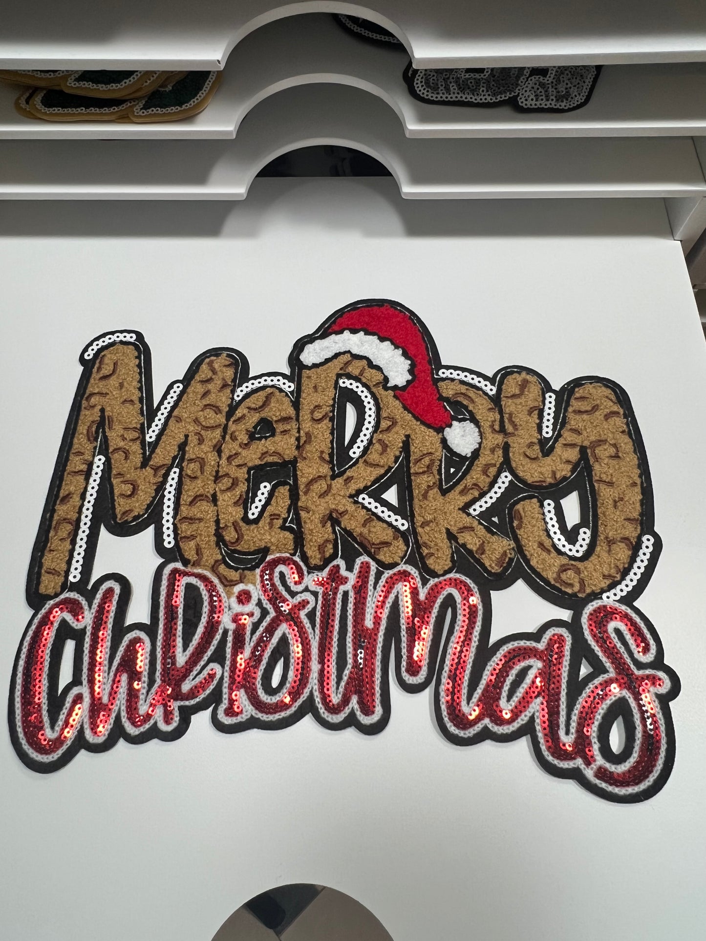 Merry Christmas Cookie Print- Ready to Press Patch